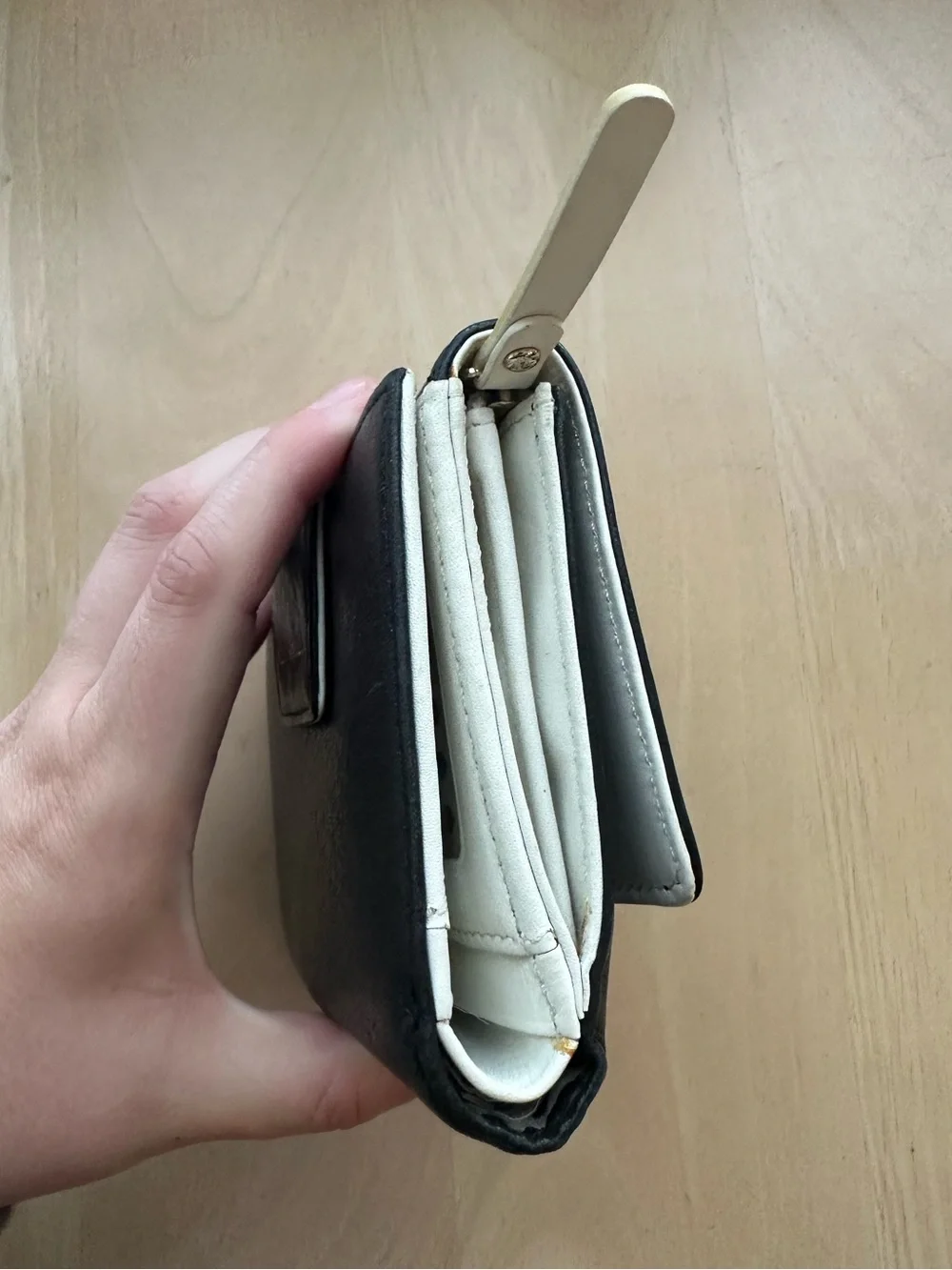 Kate Spade Tri-Fold Pebble Leather Turnlock Small Wallet
